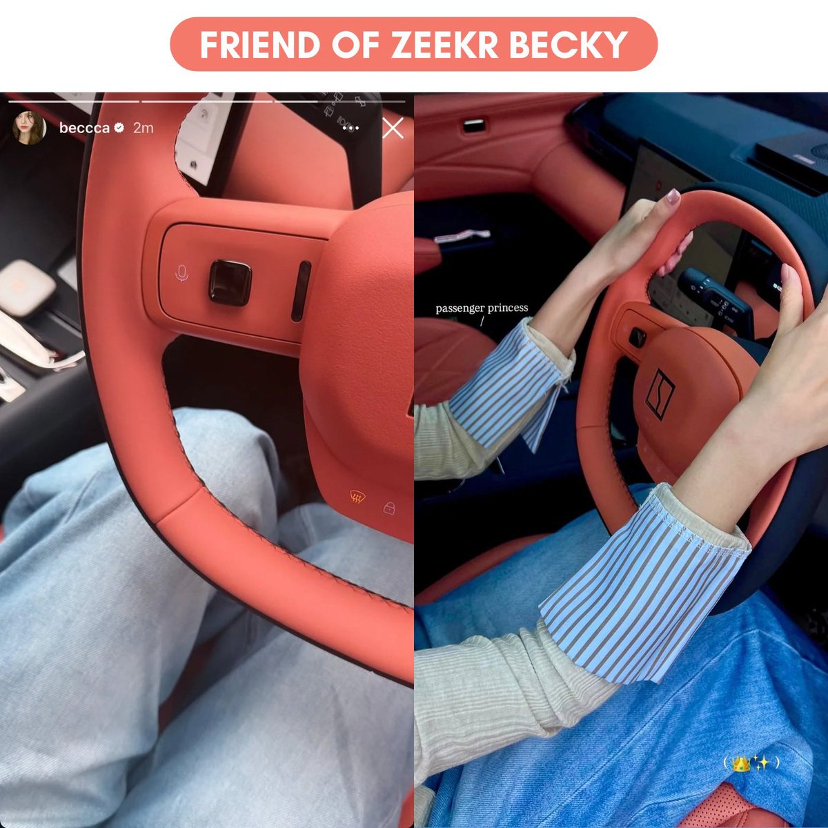 MaeNongB_TH's tweet photo. 🎉 Friend of @zeekrthailand @AngelssBecky 
🚘 New ZEEKR X 2026 

#ZEEKRTHAILAND #ZEEKR #NEWZEEKRX #IMAGINEBEYOND
#FRIENDSOFZEEKR #ZEEKRXBECKY
#beckysangels #BeckyArmstrong @beckyentofc 

[AI] 
Stand Out in Every Drive

A new chapter in life can change as many times as you want, but when it comes to Becky Rebecca’s style, it has to be ZEEKR as always.

“Becky Rebecca,” Friends of ZEEKR, takes another step that boldly reflects her individuality, alongside her new partner—the New ZEEKR X. With its cutting-edge design and vibrant colors, it was made for those who dare to be themselves in every dimension.

Because life has many chapters, but every chapter can always be Your Way.

Unlock your personal style with the New ZEEKR X and become part of the ZEEKR family today at ZEEKR House nationwide.