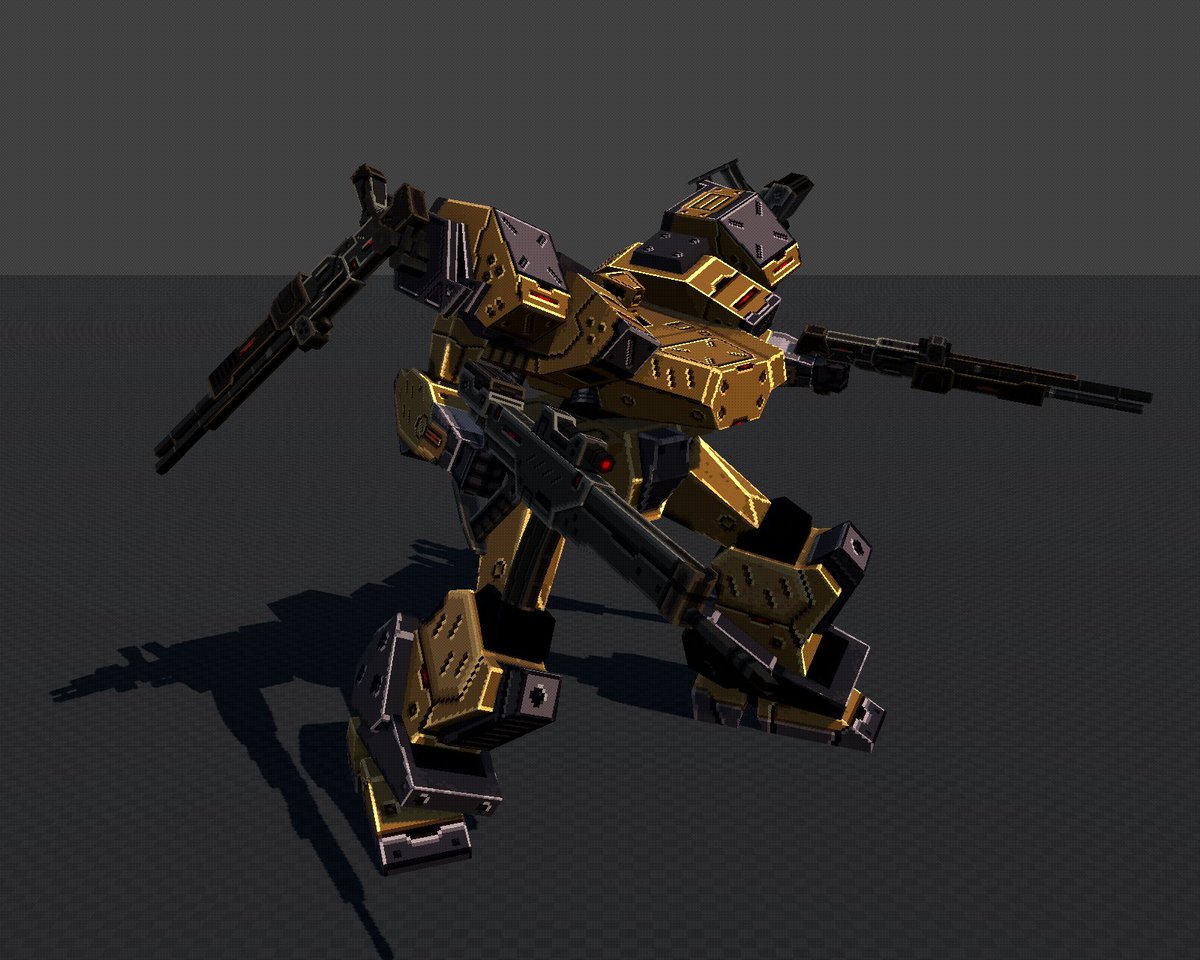 StrixOwlDev's tweet photo. Added Weapon Bays. The Mech looks cool isn't it ?

#gamedev #indiedev #armoredcore #godotengine #mech #Mecha #IndieGame #メカ #インディーゲーム https://t.co/ULL018luqr