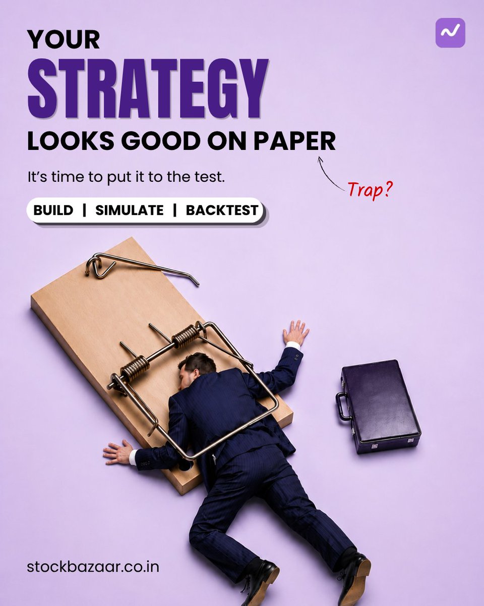 StockBazaarHQ's tweet photo. A strategy can look flawless in a spreadsheet and still fall apart in the real market. 👀

That’s why you test it before you trust it.

Build. Simulate. Backtest. Then make your move.

#StockBazaar #TradingStrategy #Backtesting #StockMarket #Investing https://t.co/nAeCjkNXuk