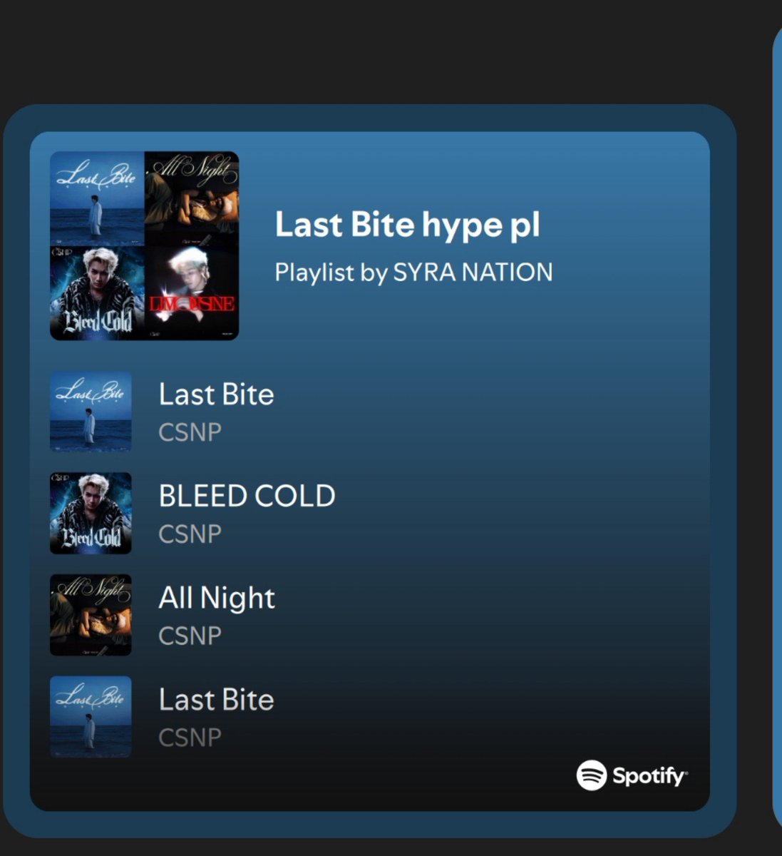 Syra_nation's tweet photo. Pick your poison and stream :)

Soft playlist:https://t.co/3aIL3YJUXr

Hype playlist:https://t.co/DhjhNCvfLx

Alternate between playlists and keep replaying ✨

#syranation #smartcsnp #wearesyra https://t.co/AfB6FeyksQ