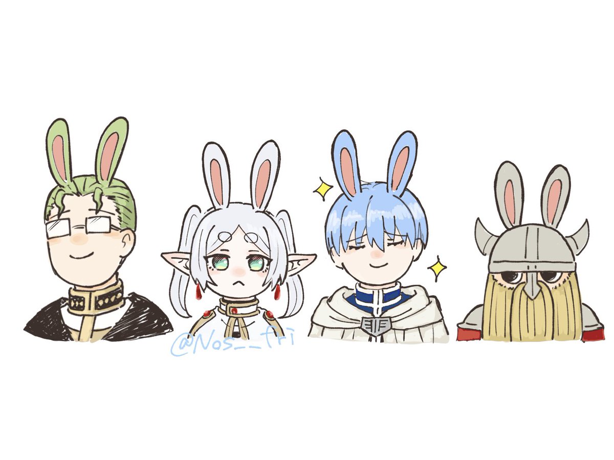 Nos__fri's tweet photo. 勇者一行🐰
伝染するタイプの呪いだったパターン https://t.co/O3TX52RG2v