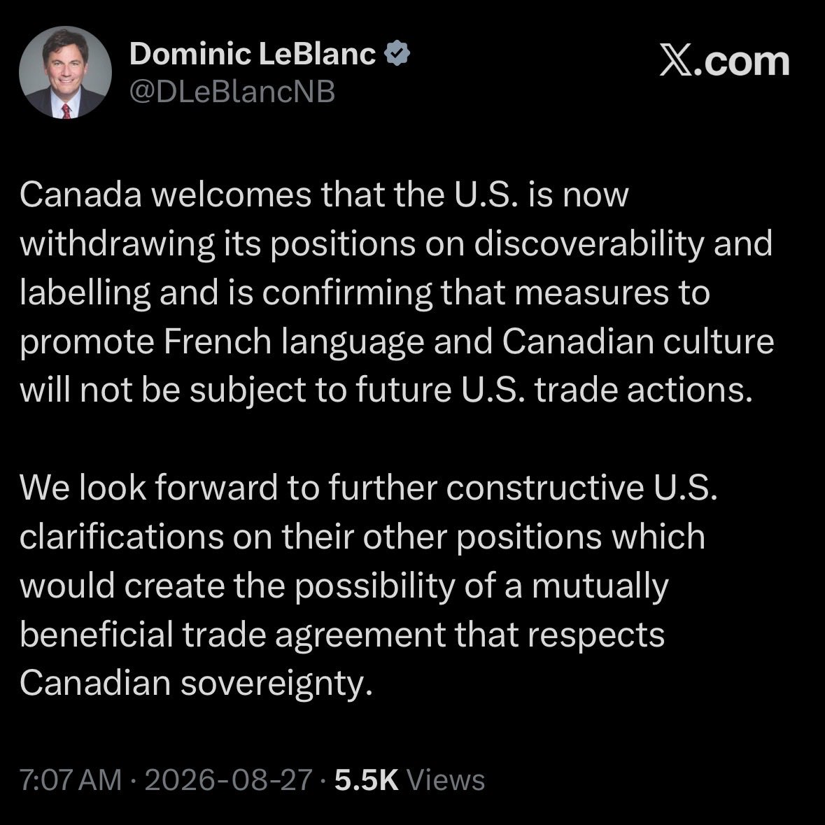 mapleblooded's tweet photo. “The Americans want to erase the French language!”

“No we don’t. That’s ridiculous.”

“Uh. It’s good to see they are backing off!” https://t.co/oL2STWaBBu