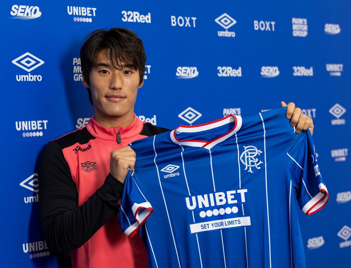 RangersFC's tweet photo. 💙 We can today confirm the signing of Minsu Kim from Girona on a four-year deal, with the option of a further year, subject to international clearance.  

👉 https://t.co/uoeTktTDHU https://t.co/UV3i5X4PqD