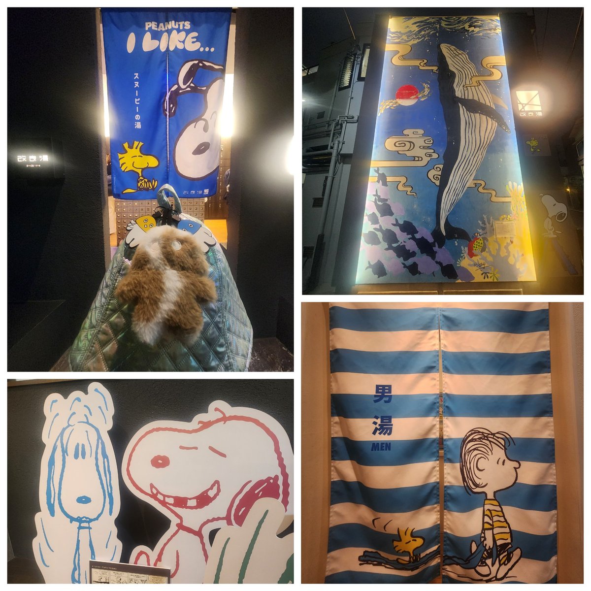 taka_flower's tweet photo. 改良湯×スヌーピーの湯✨🐋🐶

日頃スヌーピーのLINEスタンプを使う自分にとって、最高なコラボイベント🥰🫶奇跡的に待機がなくスムーズインして一安心した🙌🙂‍↕️

空間内もほっこりして可愛い💕4コマ漫画があり『ととのうスヌーピー』がお気に入りでクスッと笑った🤭

🈂️3連射🪨🚿アッチアチ🔥🔥水風呂🧊冷えて、心地良い風の外気浴で寝落ち💤

明日への活力をいただきました👍😆
#ベストサウナハット #ゆーごハット 
#メッシュ君