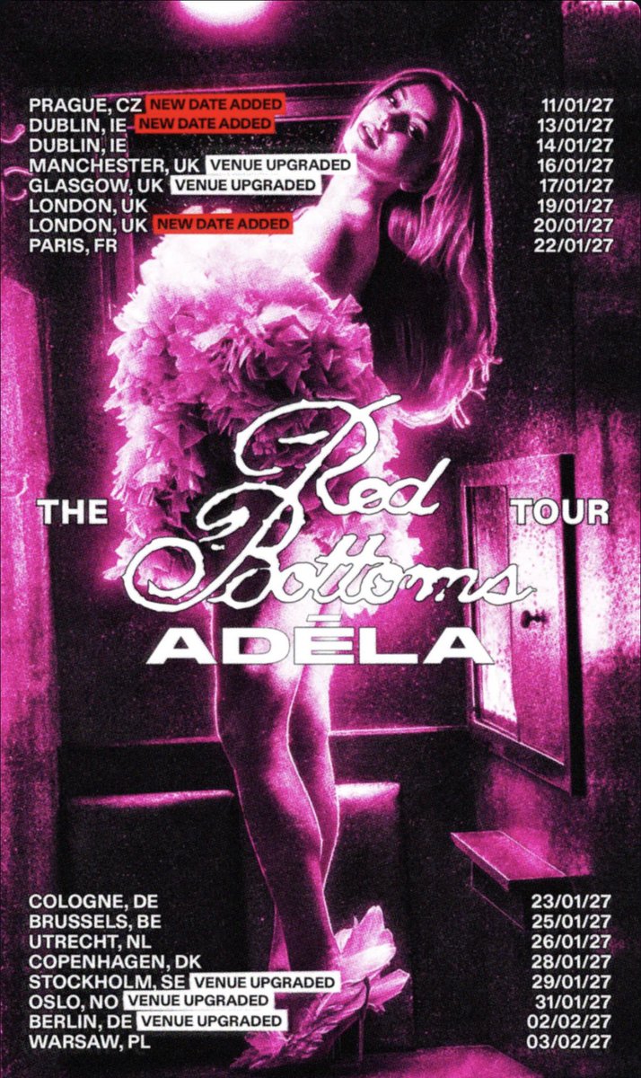 LeaksTour_eu's tweet photo. Due to extremely high demand, 

Adéla has added new dates, locations updated, and long-awaited Prague date! 🇨🇿🤝🇪🇺❤️‍🔥 https://t.co/hWt0BYCekB