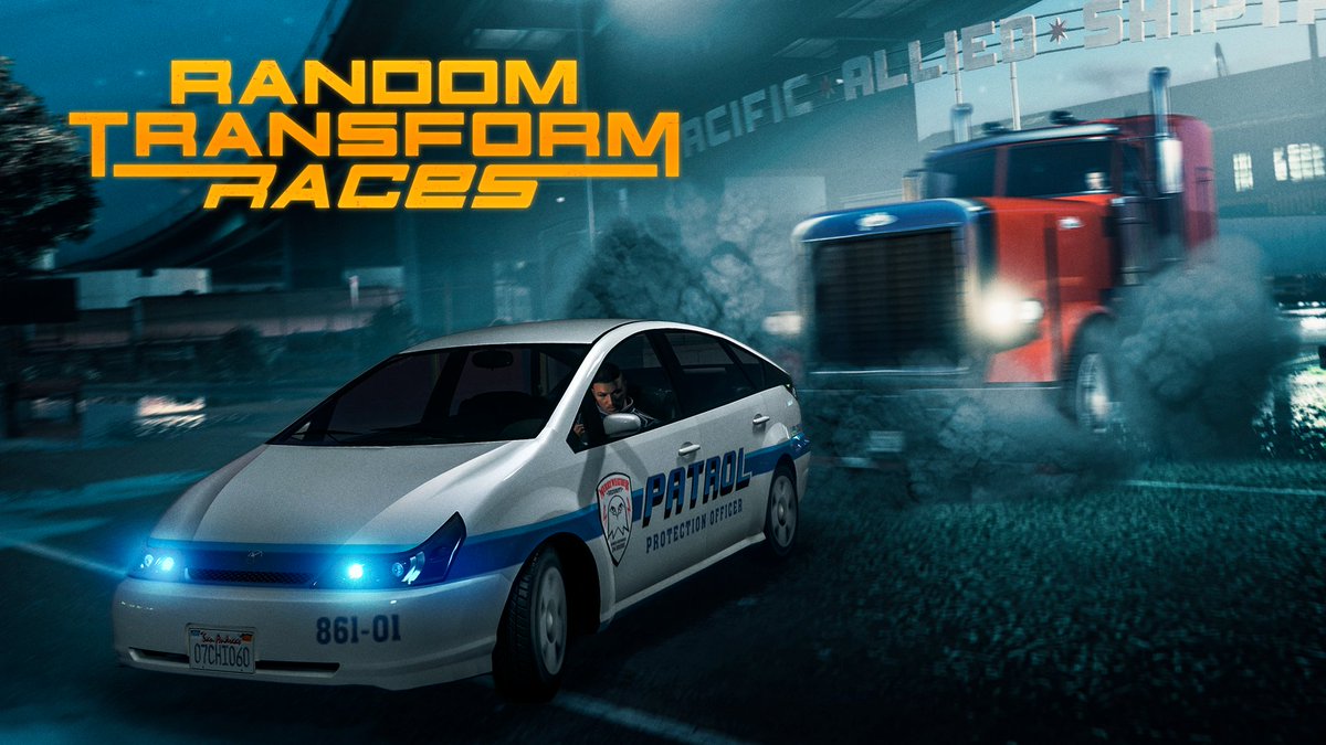 RockstarGames's tweet photo. Earn Triple Rewards in Random Transform Races this week in GTA Online.

Plus, get a special 6X Weekend Bonus on select Races and add Drift Tuning Upgrades to three more vehicles: https://t.co/WPvpCwOvM2 https://t.co/qA17uJubWc