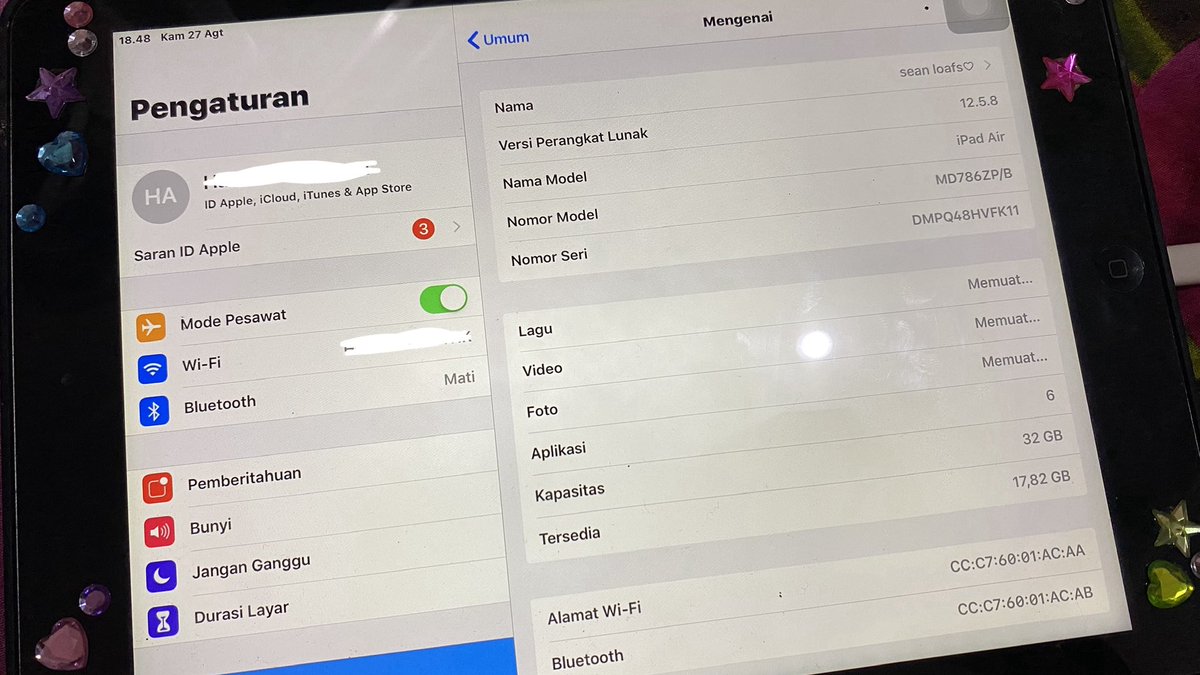 dolietyis's tweet photo. wts ipad air 1 32gb wifi only 455k ajaa! DOM jogja bisa oren
free 3 case
camera masih bagus ya depan belakang, cocok buat digicam!
beberapa apk juga ke download, masih bisa buka yt web dll
minus penyok dikit (ga ngaruh ke apa2 &amp; penyoknya ga parah) DM @D4rcelle #zonauang #zonaba https://t.co/sDWfDzvGAK