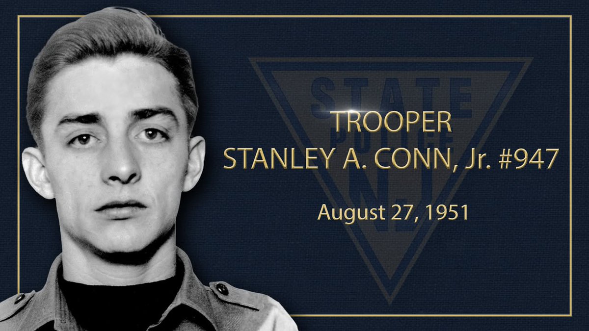 NJSP's tweet photo. Today, we remember Trooper Stanley A. Conn, Jr. #947. Rest in peace, sir. We will never forget. 

https://t.co/Dn2ueUXS4m https://t.co/ft9lixr5O3