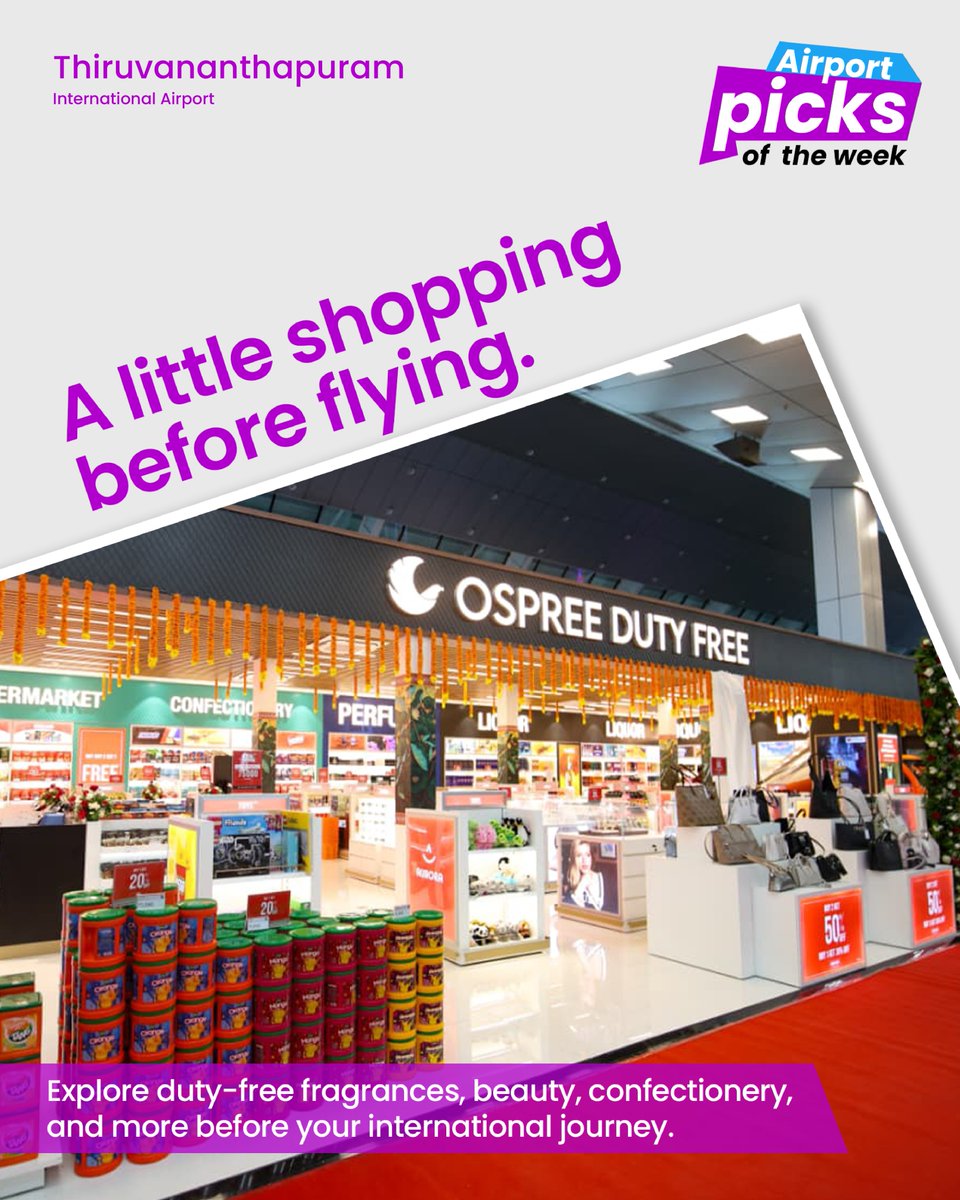 TRV_Airport_Off's tweet photo. Arrive with ease. Find your way. Make the wait worthwhile.

This week’s #AirportPicks highlights useful experiences for the journey through #ThiruvananthapuramAirport.

#TRV #PassengerExperience https://t.co/ySGUOJ2mHt