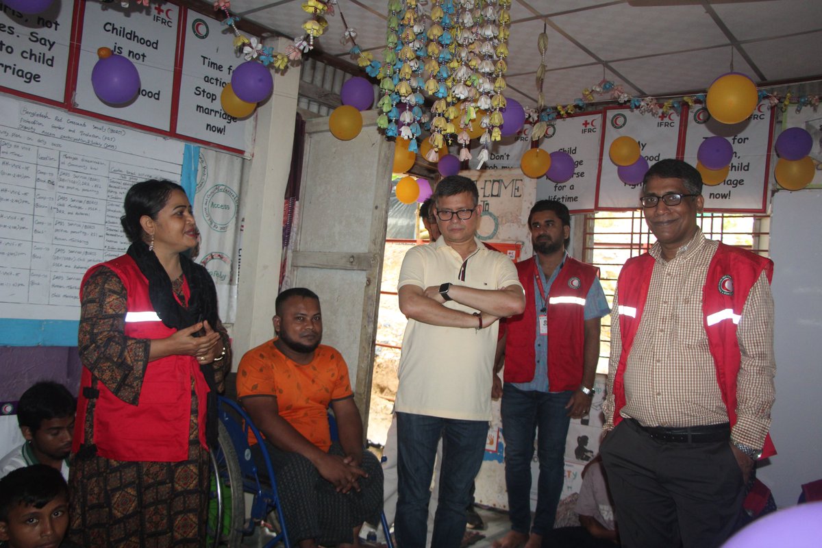 BDRCS1's tweet photo. A team led by Dr. Abu Md. Mofakhkharul Islam, Treasurer of @BDRCS1, visited #CoxsBazar to observe humanitarian activities &amp; engage with Camp people &amp; volunteers on 24–25 Aug 2026.
He emphasized importance of sustained &amp; inclusive humanitarian services.
#HumanitarianAction
@ifrc https://t.co/7WLj8Sv3km
