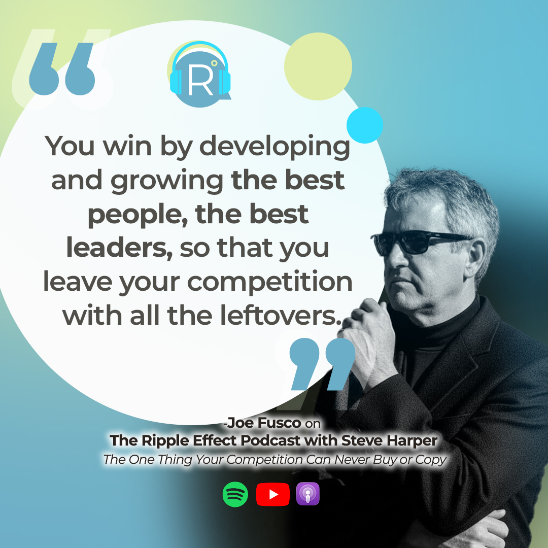 Rippleon's tweet photo. You can copy almost anything your competition does.

Except this.

New episode with Joe Fusco on The Ripple Effect Podcast is out now on YouTube. 

https://t.co/KH3cqegekX https://t.co/cst6YfEnNM