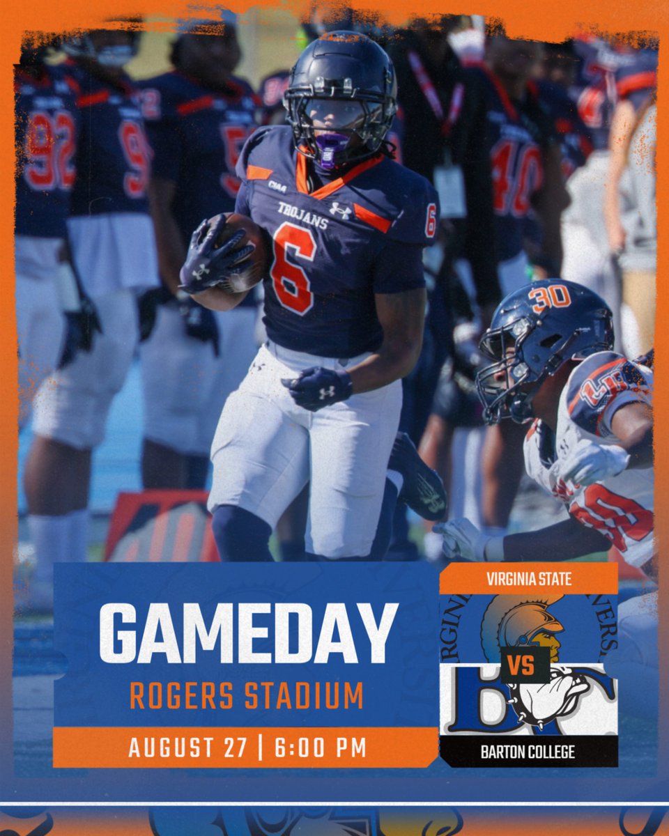 VSUsports1882's tweet photo. ๐ GAMEDAY IS HERE! Virginia State Football kicks off their new season at home against Barton College ! ๐ฅ
#GreaterHappensHere #BigState https://t.co/semDTl5FGU