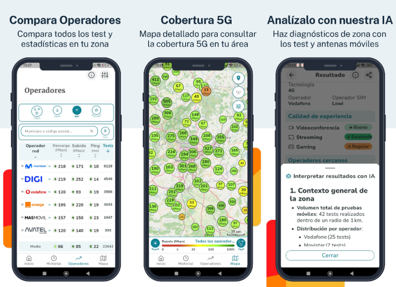 CNMC_ES's tweet photo. 🚀Test de velocidad de la CNMC: estrenamos versión totalmente renovada.

➡️https://t.co/kzko7TT6iQ https://t.co/s2Qev3YV64