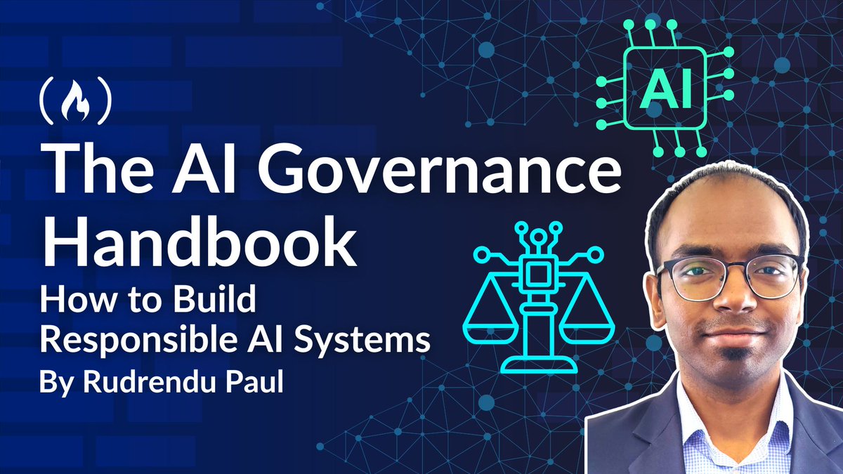 freeCodeCamp's tweet photo. AI systems can introduce risks if they’re not designed with the right safeguards in place.

In this handbook, Rudrendu teaches you how to build responsible AI systems using governance frameworks and best practices.

You’ll explore evaluation, monitoring, guardrails, and how to manage risk in production.

https://t.co/1RFF5kPxE3