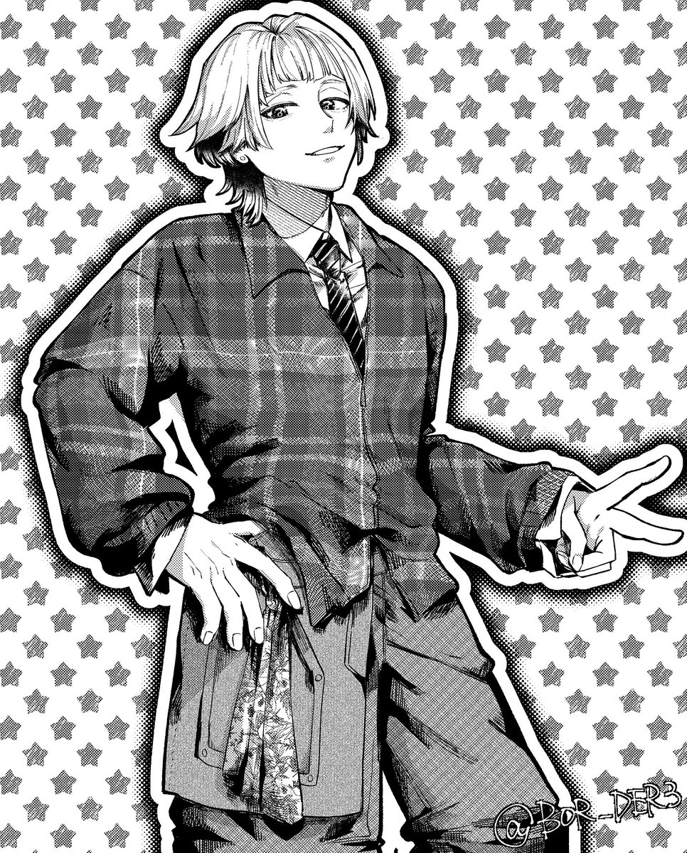 BOR_DER3's tweet photo. モノクロシリーズ
 #イラスト  #OC  #モノクロ https://t.co/zybQx0d4Re