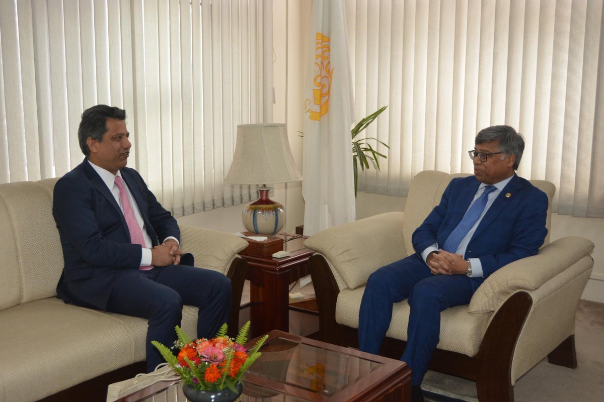 SaarcSec's tweet photo. Amb Md. Golam Sarwar, Secretary General, received H.E. Mr. Mohammad Aamir Khan, Amb-Designate of Pakistan to Nepal and H.E. Mr. Claudio Raja Gabaglia Lins, Amb-Designate of Brazil to Nepal at the SAARC Secretariat today. 
#SAARC https://t.co/ts7XLLPNp5