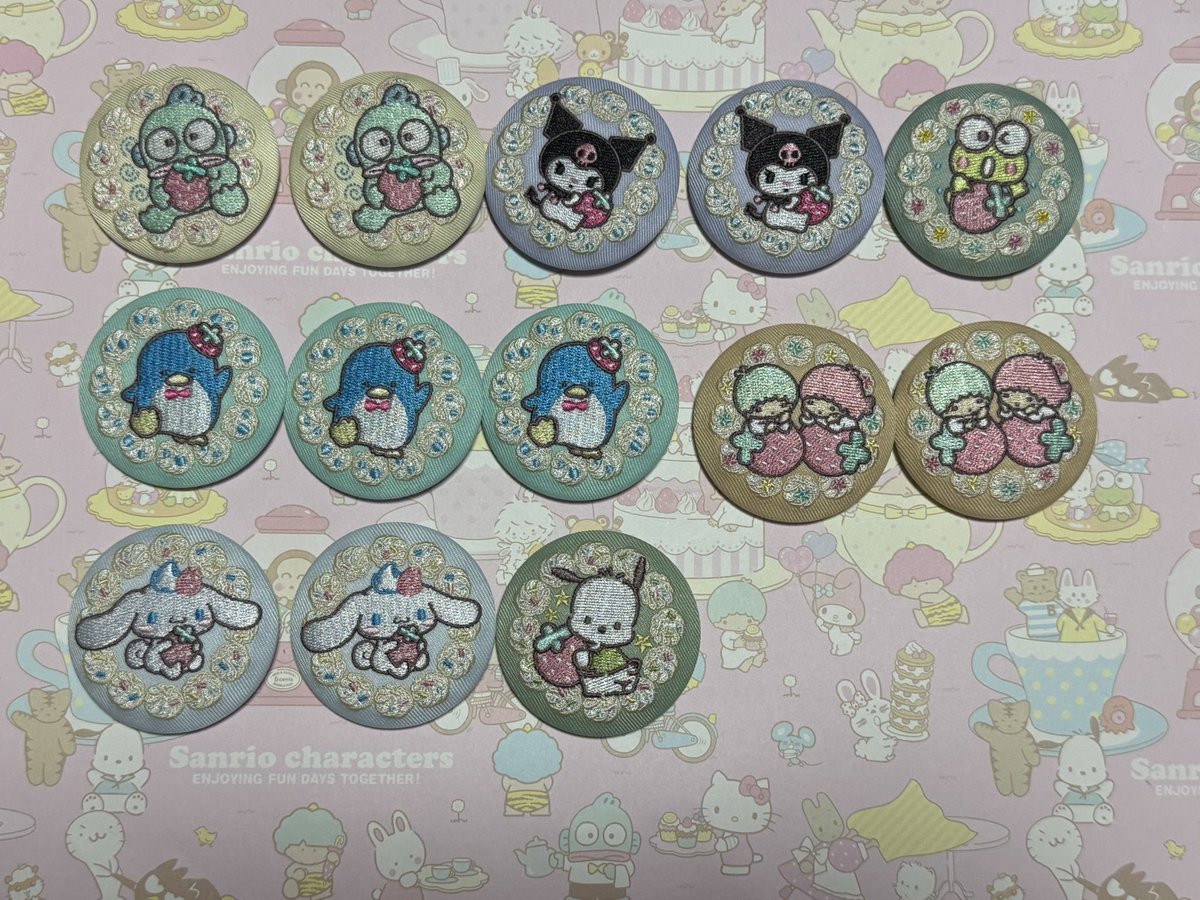 cr24kr's tweet photo. 【交換】サンリオ 刺繍缶バッジビスケット4
（提供）画像
（希望）コロコロクリリン、シークレット（ポムポムプリン）
池袋手渡しまたは郵送
よろしくお願いいたします https://t.co/KkIowHhdhU