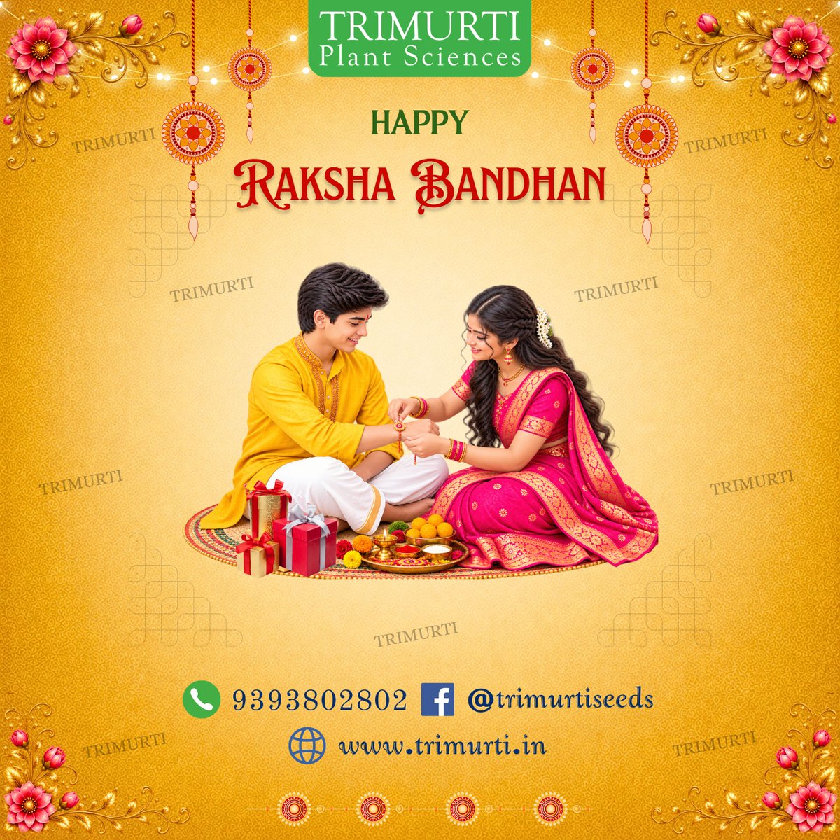TrimurtiSeeds's tweet photo. Wishing you all a very Happy Raksha Bandhan! ❤️ https://t.co/SVzeweD6Eh