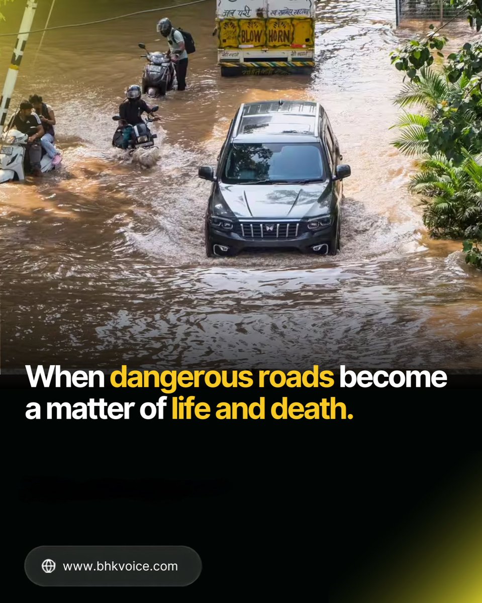 bhk_voice's tweet photo. Flooded roads may feel like a monsoon inconvenience, but they can cost lives. The tragic death of 39 year old Siddharth Kasid is a reminder that safer roads and better monsoon preparedness are not optional. https://t.co/rja6VxtGrB
