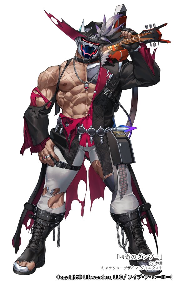 Hijiki_DaiXt's tweet photo. 【告知】
ライフワンダーズ様運営のスマホゲーム『ライブ・ア・ヒーロー！』にて描かせていただいた、
《吟遊のダンゾー (CV:林勇 さん)》が復刻ピックアップ中でございます！！！

まだ持ってない人は是非ゲットしてくださいまし！！ #ラブヒロ https://t.co/QqnC8aYZM8