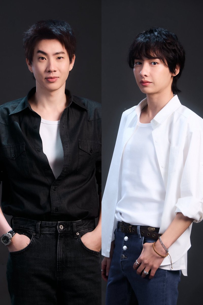 boyslovehub's tweet photo. OffGun at costume fitting for the upcoming BL #GunshotSeries.

After losing the love of his life, a young man begins a journey of revenge against everyone who hurt him. A cop assigned to his case decides to try bringing him back to happiness. https://t.co/vd3RUEyd6f