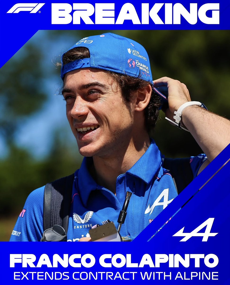mexicogp's tweet photo. #Breaking 🚨 Oficial: Franco Colapinto extiende su contrato con Alpine hasta el 2027. 

El argentino asegura su lugar en la parrilla para la próxima temporada. 💪🇦🇷 https://t.co/Og3SJur1UF