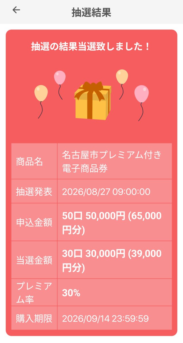 philippfather's tweet photo. 金シャチマネー🫍

今年から抽選ではなく、申込者に全員配布へ変更されていた。総額を申込者に応じて分ける方法。
50口MAXで申し込み、30口の権利を獲得。

抽選でないと言いながら、通知は「当選」となっていました。。。

9000円のプレミアゲット‼️ https://t.co/WDBniL3oKz