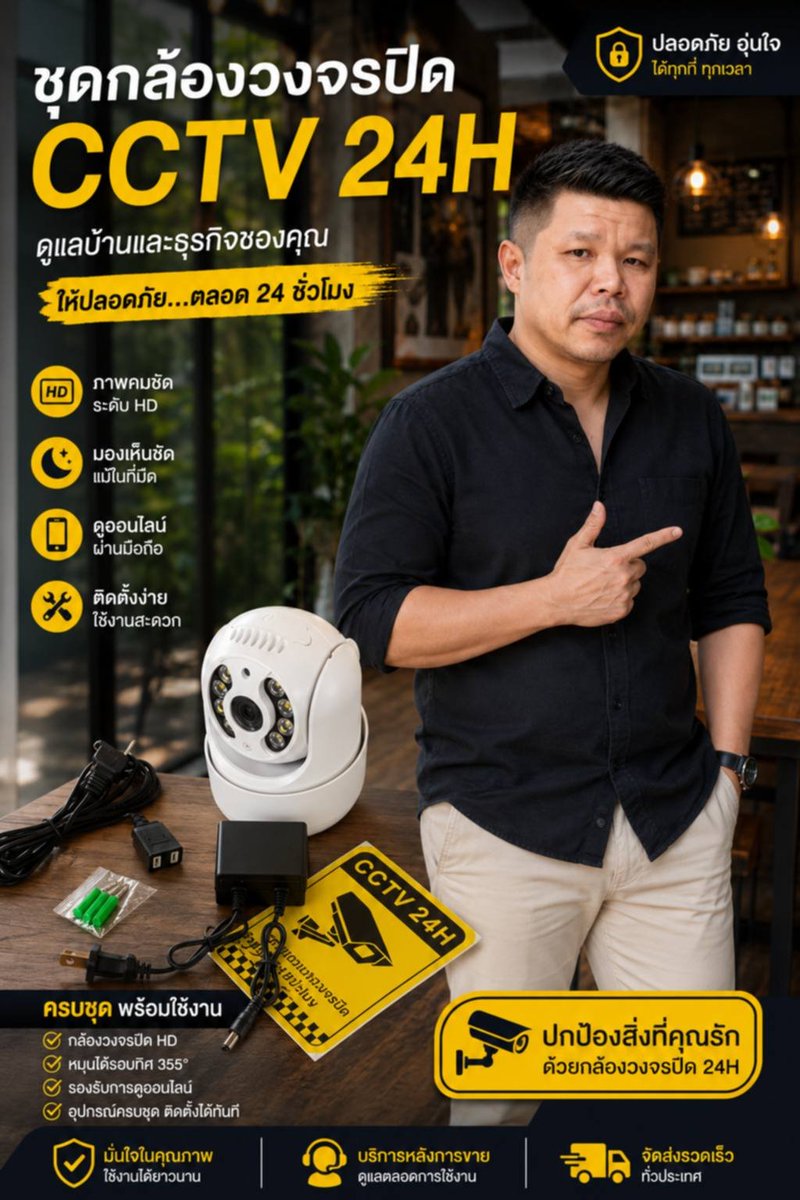 DragonTigerRoom's tweet photo. พิกัด https://t.co/hLQIbx69nr
ราคา 150 บาท ถูกเกินไปละ
ไม่อยู่บ้านก็อุ่นใจ! 🔒 ชุดกล้องวงจรปิด CCTV ไร้สาย ดูผ่านมือถือสดๆ ได้ 24 ชม.
​✅ ภาพคมชัดทั้งกลางวัน-กลางคืน
✅ ติดตั้งง่าย เสียบปลั๊กเชื่อมต่อ Wi-Fi ใช้ได้เลย#กล้องวงจรปิด #กล้องวงจรปิดไร้สาย #กล้องวงจรปิดดูผ่านมือถือ https://t.co/M0pJC2fk27