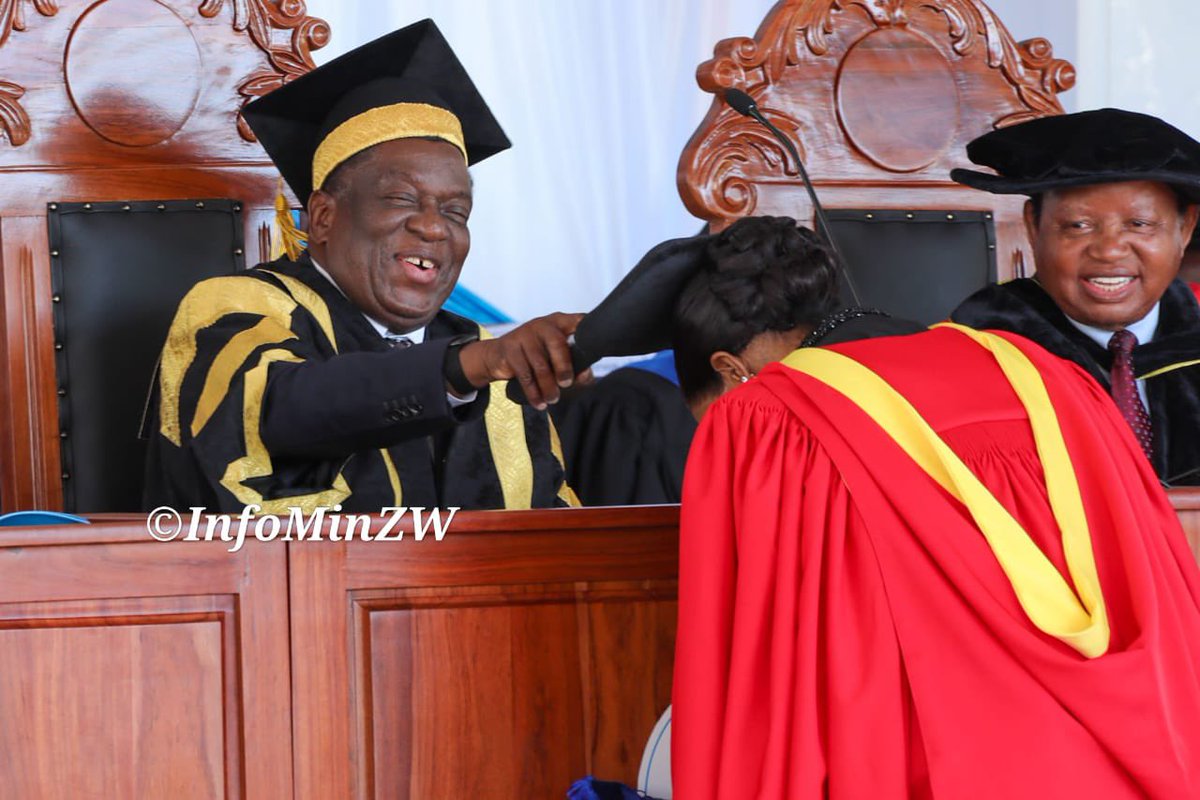 nickmangwana's tweet photo. Colonel Miniyotabo Francisca Baloyi-Chiwenga (Wife of the Honourable Vice President, Gen. (Rtd) Dr. C.G.D.N. Chiwenga)

Doctor of Business Leadership Degree

Title of Thesis: The ‘Guns’ versus ‘Butter’ dilemma in Zimbabwe, 1990-2023

Citation:
Few national choices are more difficult than deciding how limited resources should be distributed among competing priorities. Miniyotabo Francisca Baloyi-Chiwenga examined this challenge through Zimbabwe’s enduring “guns versus butter” dilemma from 1990 to 2023. Spanning more than three decades, her research provides a longitudinal examination of competing national demands and development priorities. The study places these choices within the wider context of leadership, policy formulation and national decision-making. Her work provides a historically informed perspective on how states navigate competing priorities when resources are finite, and development needs remain substantial.
#Education5.0