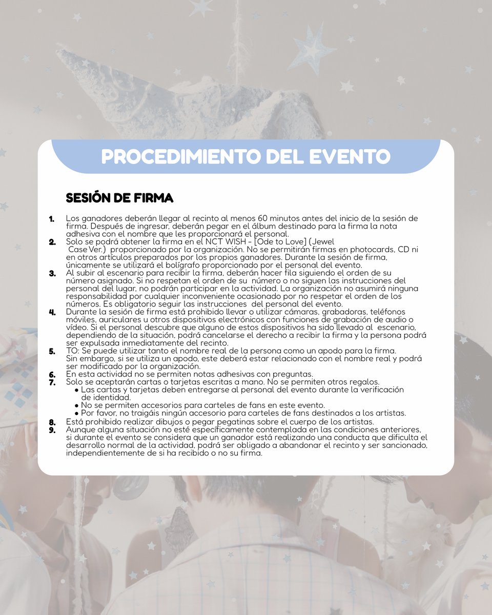 kpopverse_es's tweet photo. NCT WISH (엔시티 위시) 【Ode to Love - The 1st Album】 - Evento presencial Fansign en BARCELONA

⭐️ Fecha: 13 de septiembre de 2026 (Domingo) - 17:30h 
⭐️ Periodo de aplicación: Del 27 de agosto (Jueves) - 14:00 hasta 31 de agosto (Lunes) - 23:59 (CET)
⭐️ Anuncio de ganadoras: 02 de septiembre del 2026 (Miércoles) - 17:00 CET

Consígue tu álbum y gana la oportunidad de conocer a NCT WISH ahora en https://t.co/xkzssSNIuy y https://t.co/8O92Inhyhd

Lée toda la información completa en el banner ⭐️

#NCTWISH #OdetoLove 
#NCTWISH_OdetoLove