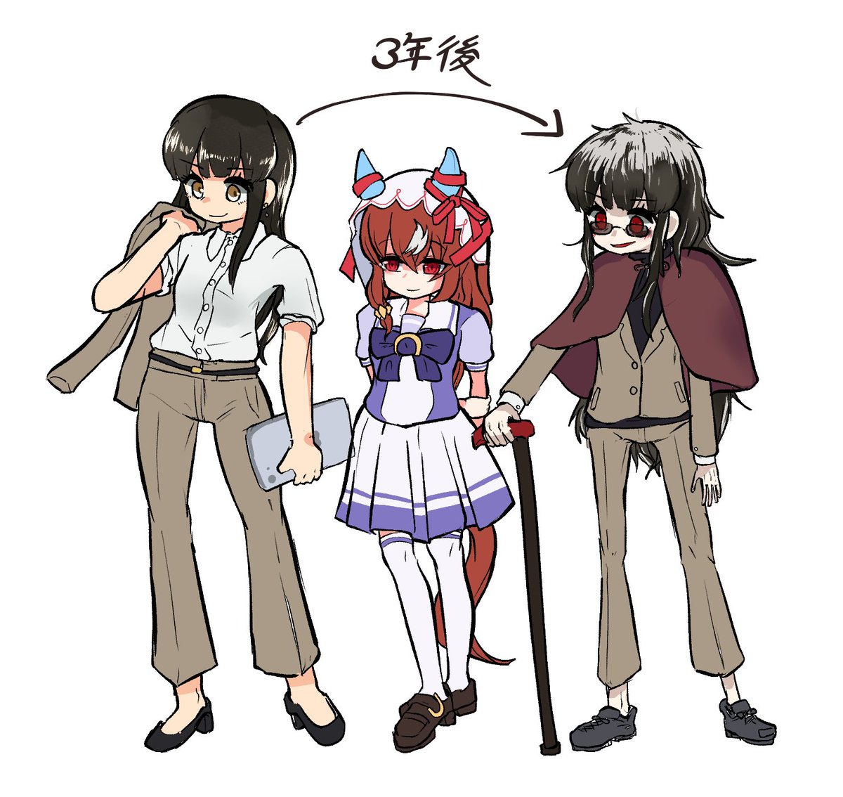 quasar_0's tweet photo. 振り返るとこういうビフォーアフター描きすぎかもしれん https://t.co/XEcBSiEJZp