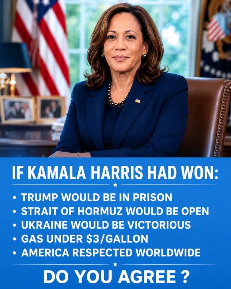Wondersofworld0's tweet photo. Do you think Harris could have led America? https://t.co/A78dm3lFdu