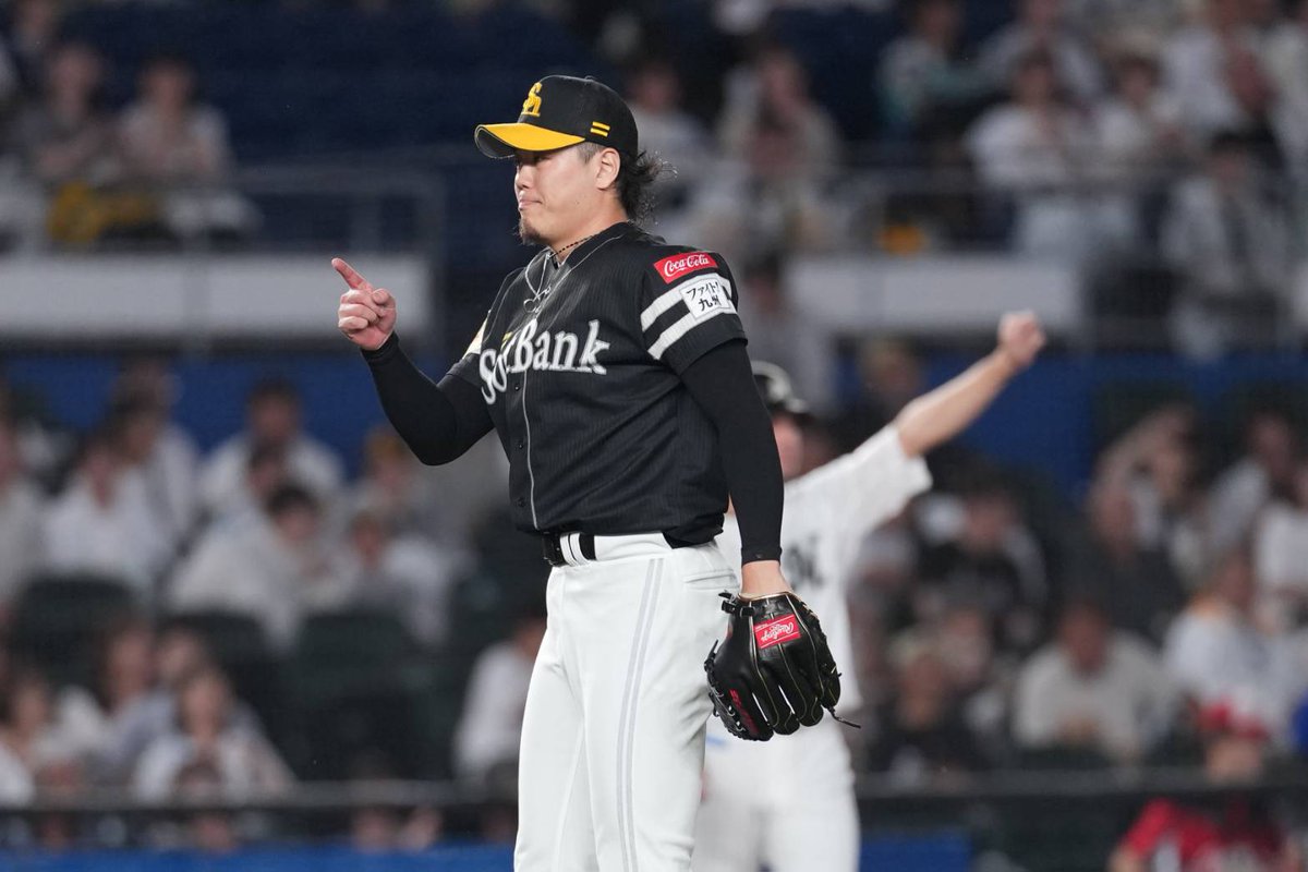takafullc2's tweet photo. たかほーーー！

上茶谷大河投手が6回2失点の好投！

キャリアハイの8勝目を挙げました✨

近藤健介選手は通算1500安打を達成！

このカードの勝ち越しを決めました🔥

#sbhawks #鷹フル https://t.co/S2pS3OZAiU