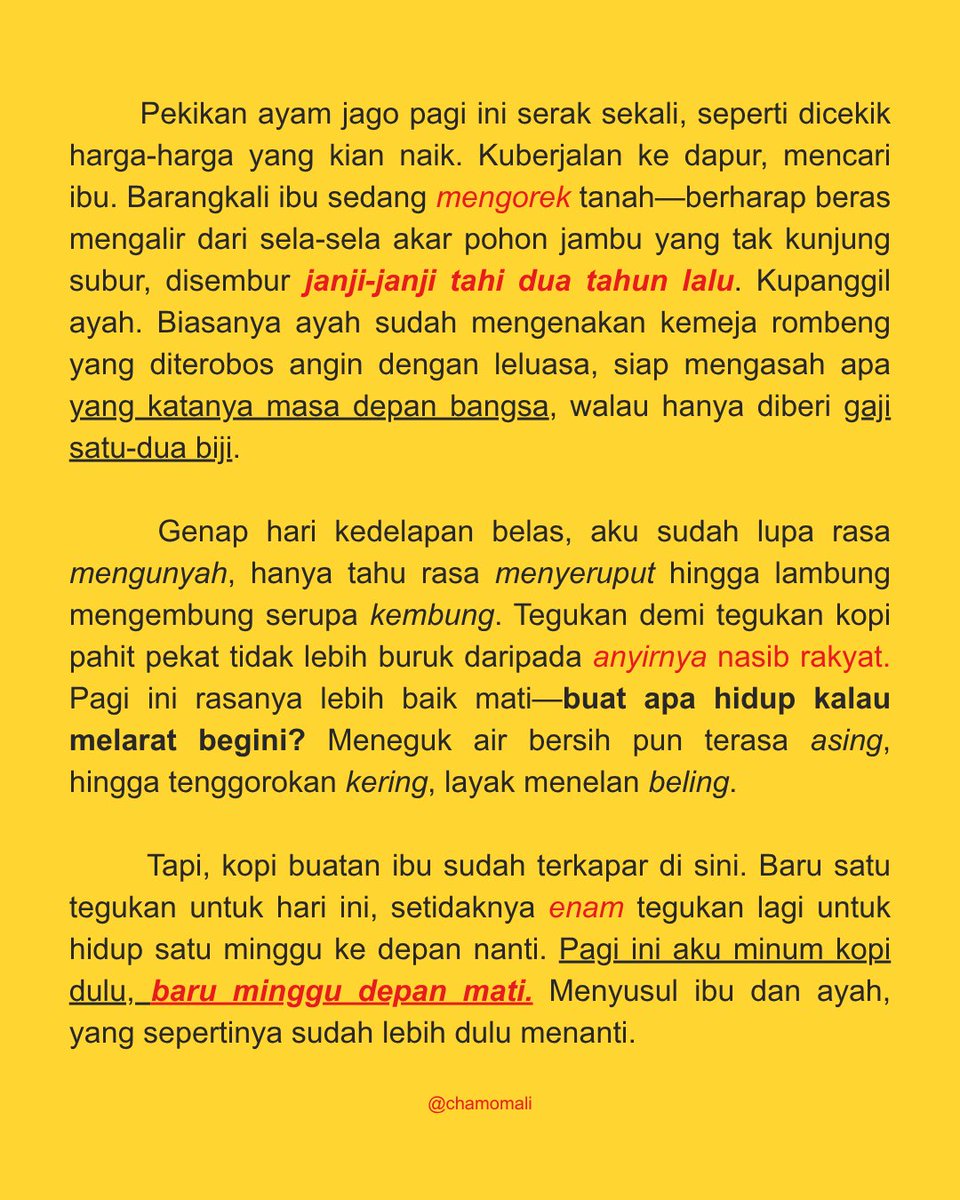 chamomali's tweet photo. Dilema jam tujuh pagi. https://t.co/pwYnBQPZj5