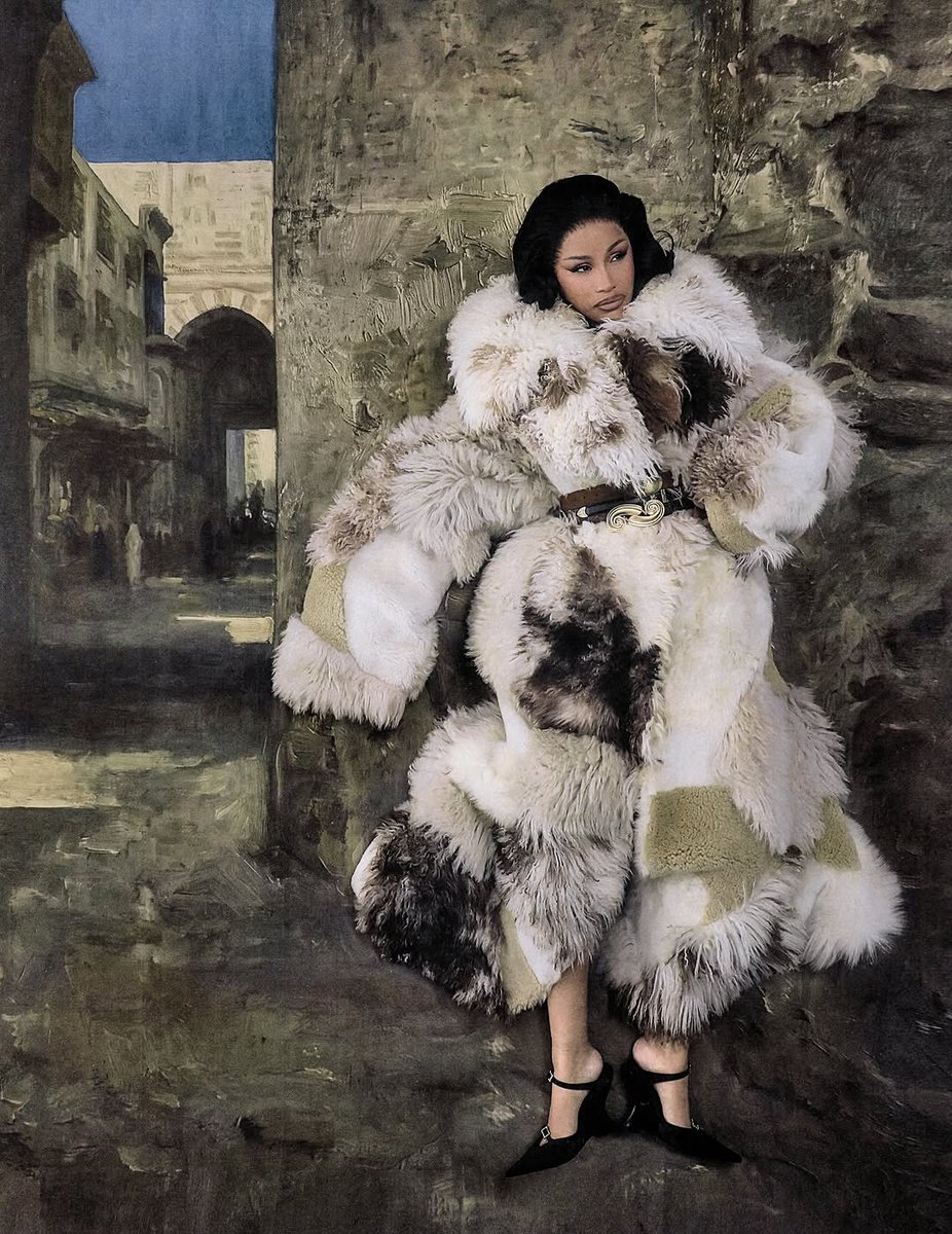 musesblueprint's tweet photo. Cardi for Vogue Arabia (2026) 🖤 https://t.co/H2Q5z8P6AK