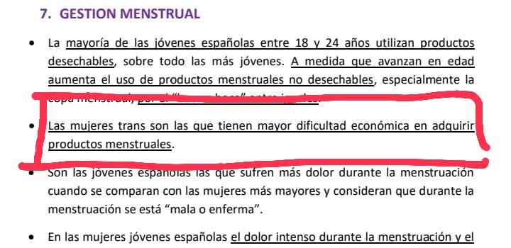 feministes_cat's tweet photo. Hablando de sesgo ideológico anticientífico y misógino, no vimos críticas del @eldiarioes cuando @InstMujeres gastó 10.000e públicos para concluir que las "mujeres trans" (HOMBRES):

- sufren más tabú sobre la menstruación que "el resto de mujeres"
- son las que tienen mayor dificultad económica en adquirir productos menstruales
- tienen un mayor conocimiento del aparato reproductor femenino

Váis a pedir rectificación? @RequenaAguilar