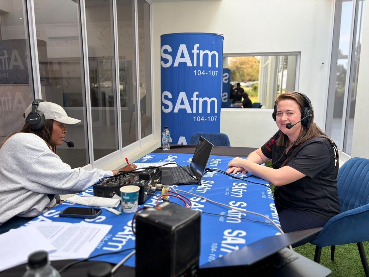 SAfmRadio's tweet photo. [ON AIR] @BridgetMasinga on #Thefullcircle⭕️Coming to you live in Midrand, at Divine Sunset Venue, from the Women In Culinary Conference 2026 brought to you by the @sa_chefs speaks to Kayla-Ann Osborne - Award-winning South African Chef & Entrepreneur. #SAChefs #Gratitude #CulinaryCommunity #ChefsOfSouthAfrica