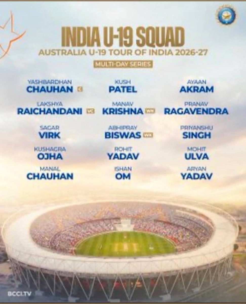 mahendrasmv's tweet photo. @ShuklaRajiv @UPCACricket 
CONGRATULATIONS
#AYAANAKRAM #INDIAu19 https://t.co/6zPKZZLs42