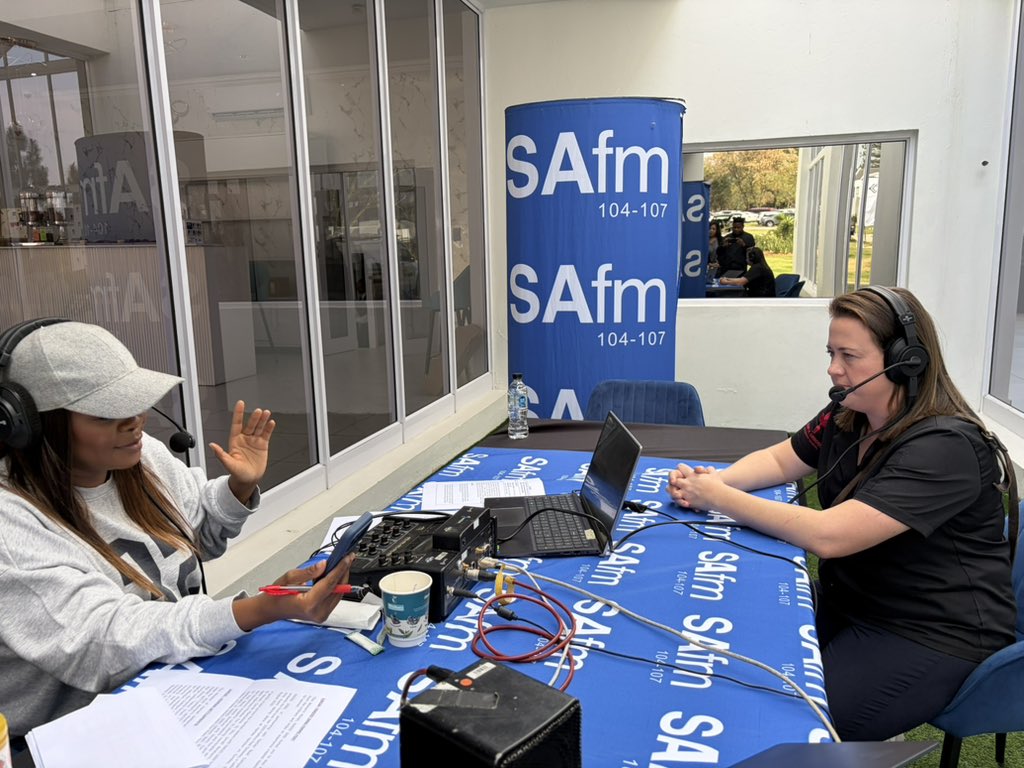SAfmRadio's tweet photo. [ON AIR] @BridgetMasinga on #Thefullcircle⭕️Coming to you live in Midrand, at Divine Sunset Venue, from the Women In Culinary Conference 2026 brought to you by the @sa_chefs speaks to Kayla-Ann Osborne - Award-winning South African Chef & Entrepreneur. #SAChefs #Gratitude #CulinaryCommunity #ChefsOfSouthAfrica