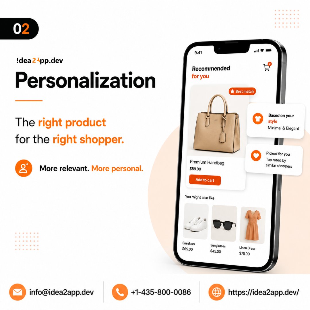 idea2app_dev's tweet photo. AI is transforming e-commerce in 2026. 

From personalized recommendations &amp; intelligent search to predictive inventory and demand forecasting, AI is making shopping smarter and operations more efficient.

Read more: https://t.co/xywPgxbZGU

#AI #Ecommerce #RetailTech https://t.co/si9zdcvMlM
