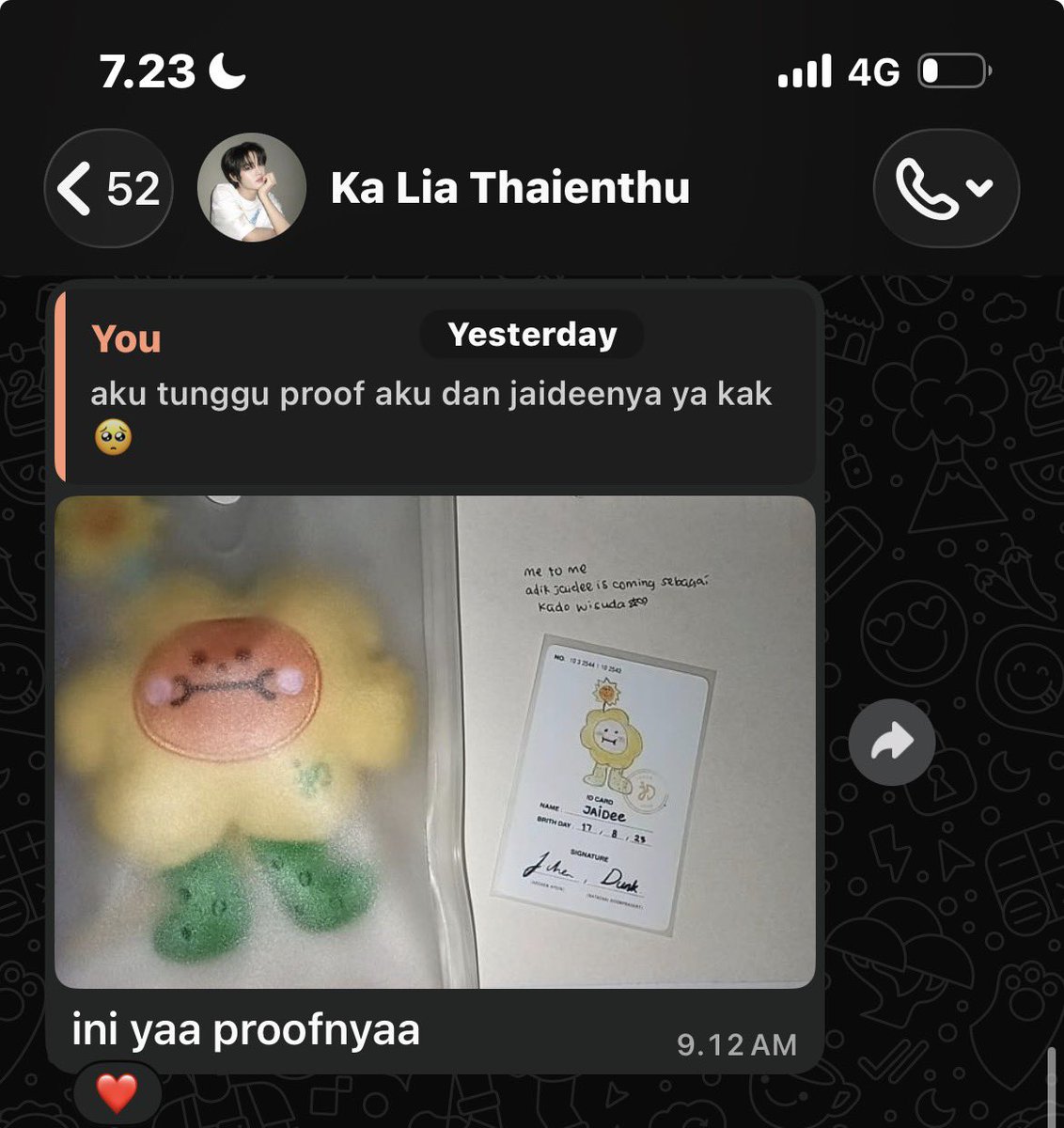 jarchenz's tweet photo. tysm kakak baik @itsliafilee udah bolehin aku buat adopt adik jaidee 🥺🫰🏼 super duper satset, kemarin baru dikirim hari ini udah sampe 😭🫶🏼💗⭐️ https://t.co/tOleJB6wpl