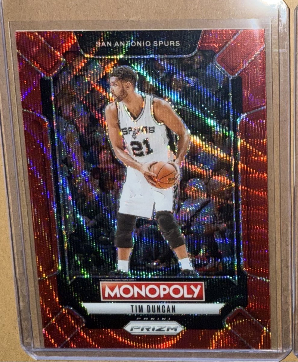 realChepCity's tweet photo. Good day collectors and @CardPurchaser ๐โ๏ธ
Hereโs another random card from 2024-โ25 Panini Prizm Monopoly ๐Legends- TIM DUNCAN- Red Wave Prizm
Have an awesome day people, weโre almost there! ๐๐ค๐ผ#TheHobby #NBA #porvida #TimDuncan https://t.co/nAt7ikP32T