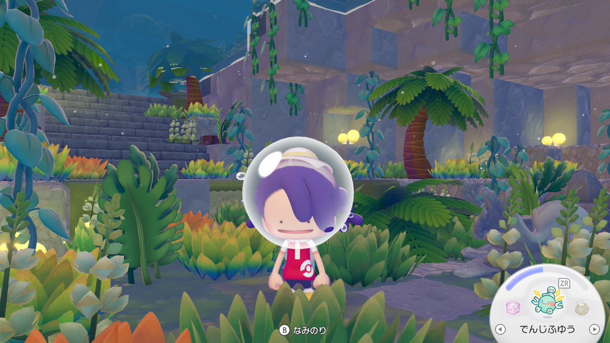 waiko_games's tweet photo. コイキングとヒンバスの住み処できた～
草生やしまくってジャングルが丸々水の中に沈んだみたいな雰囲気になって良き🏝️

#ぽこあポケモン https://t.co/VIxfpdvYDo