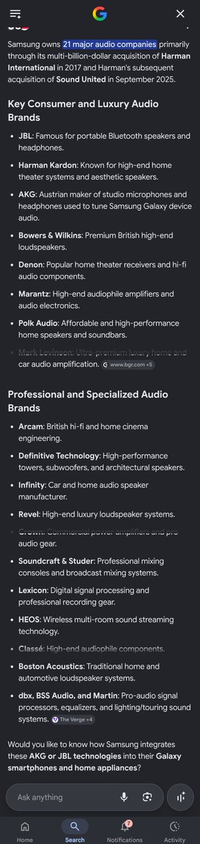 hkaranih's tweet photo. @Kalasinga_ Samsung owns both plus many more sound companies. https://t.co/5i8nx58NDi