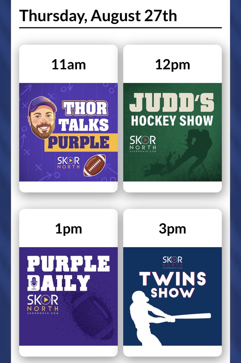 thorku's tweet photo. Thor Talks Purple will be live from the Minnesota State Fair at 11a CST!

📺 https://t.co/k77uABhuDm https://t.co/5XsgRs8ieR