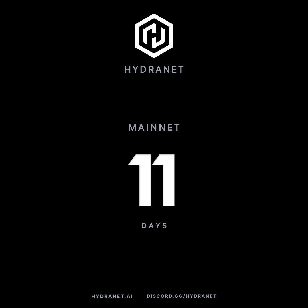 HydranetX's tweet photo. T-11 

Less than 2 weeks away. 

Patience will be rewarded. https://t.co/qd4LVrEHJr