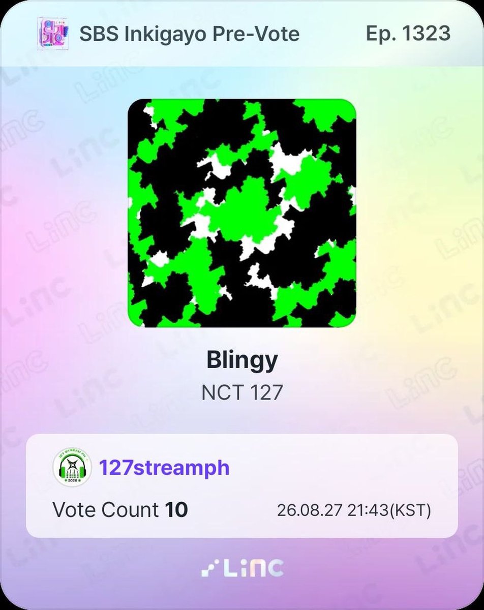 127streamPH's tweet photo. 📢 REMINDER

Please don’t forget to vote for NCT 127 ‘Blingy’ on the LiNC app for the SBS Inkigayo Pre-Vote! 🗳️

Pre-voting ends this Friday, so please cast your votes before the deadline. Every vote counts! 🙏 https://t.co/9sA6KZ1Tul