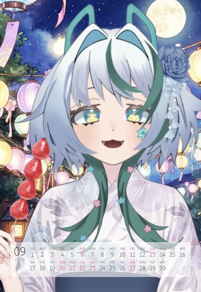 yuru__mami's tweet photo. オーナーの進めで🤝🏻  #のあプロ  #VTuber 
🔋ゆるまみ9月カレンダーできました👘

コンビニで印刷できるようにしたよ〜！🙌🏻 
ハガキサイズなので、飾ってもらえたら嬉しい🤍

・カラー70円／白黒30円
・9/4(金)21時頃まで

詳しい印刷方法はリプに👇🏻 https://t.co/spFTOMAEyO