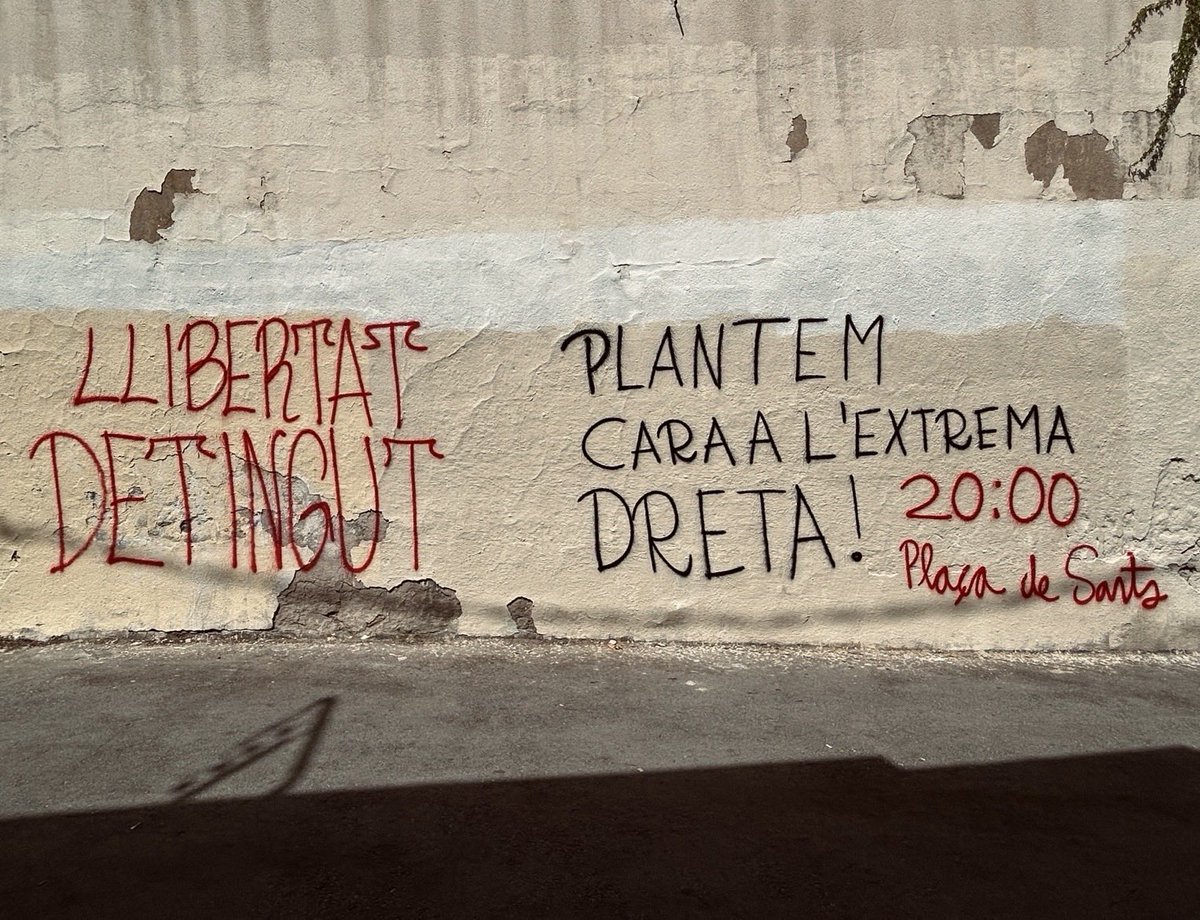 judithgonzrius's tweet photo. Han detingut a un company a Sants per plantar cara a Aliança Catalana. 

Una altra mostra del creixent autoritarisme en l’actual context d’auge reaccionari. 

Contra la repressió, més organització de classe! Avui a les 20h a plaça de sants.

Llibertat ja! https://t.co/WwkXhn5Ymk