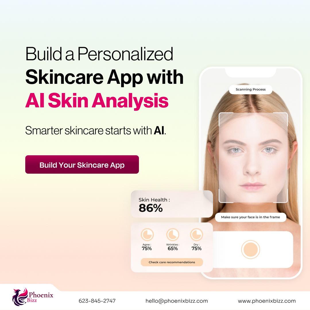 Phoenix_Bizz's tweet photo. Build a personalized #skincareapp with AI Skin Analysis
Give users smarter skin insights, personalized routines, product recommendations & progress tracking.
Build your custom app with PhoenixBizz, a #MobileAppDevelopment company in #Phoenix.
👉 https://t.co/sTyx1ZWROK
#AI https://t.co/PBZqqVXkVK